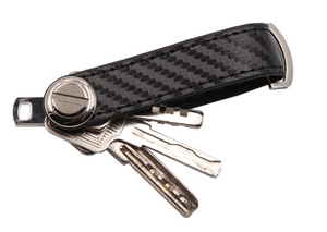 Black Carbon Fiber Effect Leather Key Organiser