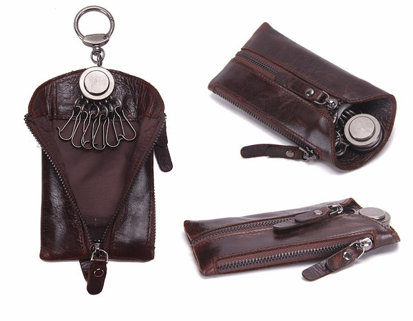 Vintage Genuine Leather Key Wallet