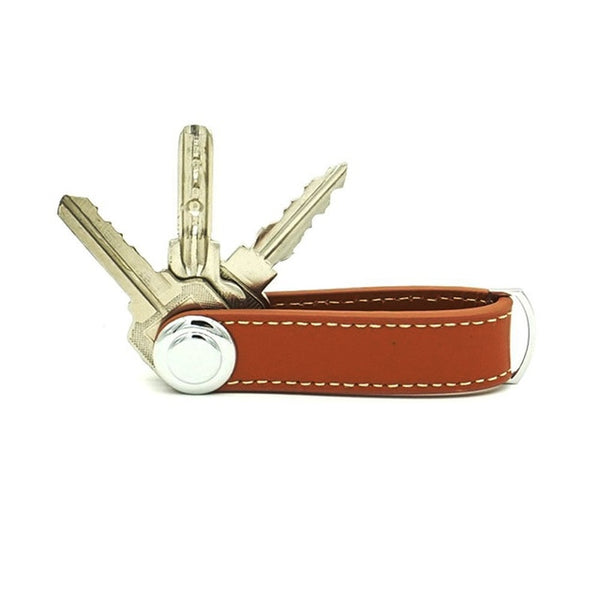 Classic Leather Compact Key Organiser from Keyrevamp - Brown