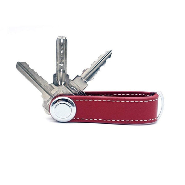 Classic Leather Compact Key Organiser from Keyrevamp - Red