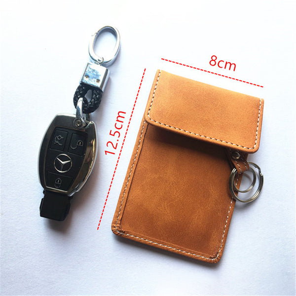 Leather Signal Blocking RFID Pouch