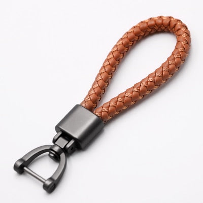 Leather 360 Degree Rotating Horseshoe Buckle Key Holder