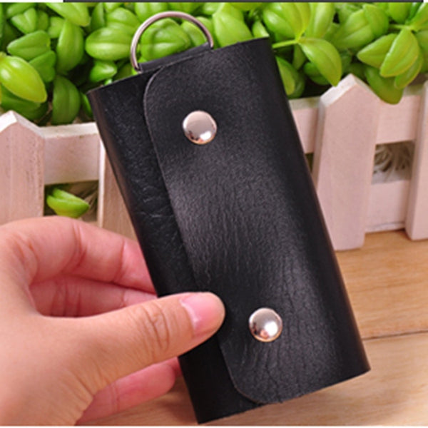 Black Classic Key Wallet in PU Leather from keyrevamp