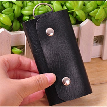 Black Leather Key Wallet for Men Key Holder Key Case Vintage 