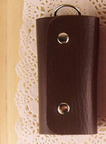 Brown Classic Key Wallet in PU Leather from keyrevamp