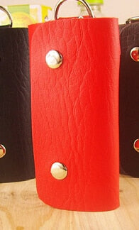 Red Classic Key Wallet in PU Leather from keyrevamp